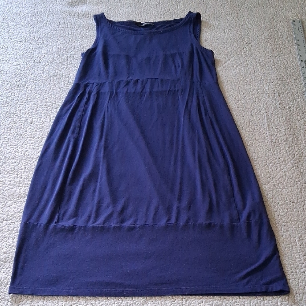 Eileen Fisher Deep Blue Sleeveless dress Medium